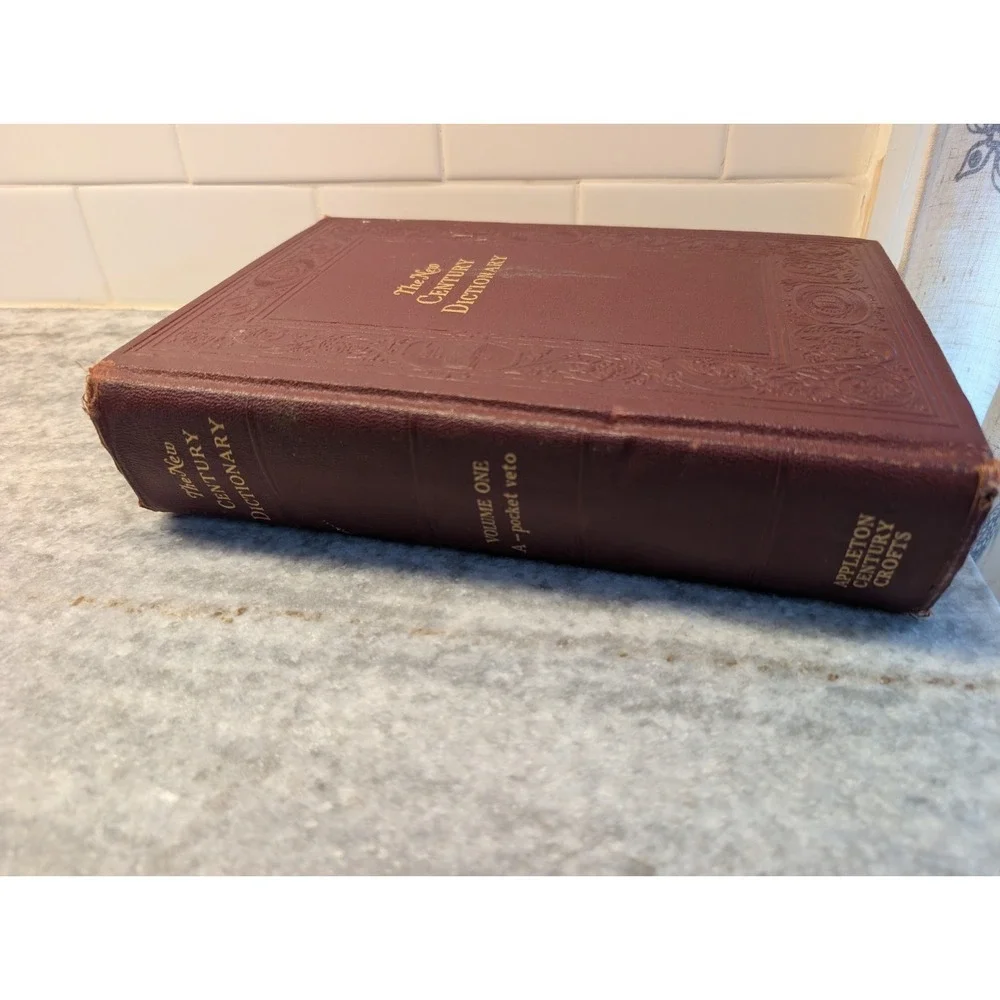 The New Century Dictionary Volume One 1953, Vintage Dictionary A-Pocket Veto